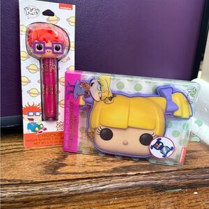 Rugrats Funko Pop Makeup — Angelica eyeshadow and Chuckie Lip Gloss
